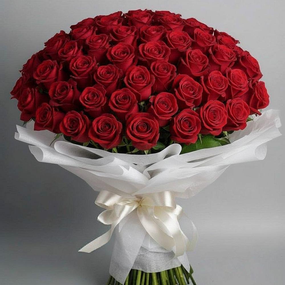 Букет 101 Красная роза Блэк Мэджик в Борисоглебске