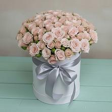 Цветочная композиция из Розы в шляпной коробке #REPLACE_PRED# Борисоглебске