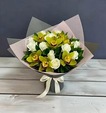 Букет цветов из:  Орхидеи и Розы в Борисоглебске