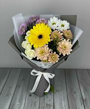 Букет цветов из:  Розы, Герберы и Хризантемы #REPLACE_PRED# Борисоглебске