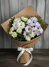 Букет цветов из:  Хризантемы и Розы в Борисоглебске