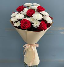 Букет цветов из:  Розы и Хризантемы в Борисоглебске