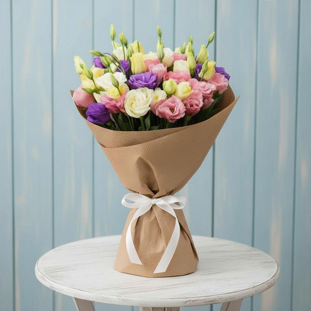 Букет цветов из: Лизиантусы в Борисоглебске