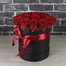 Цветочная композиция из Розы в шляпной коробке в Борисоглебске