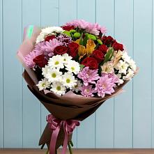 Букет цветов из:  Розы, Хризантемы и Альстромерии #REPLACE_PRED# Борисоглебске