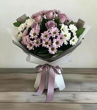 Букет цветов из:  Хризантемы и Розы в Борисоглебске