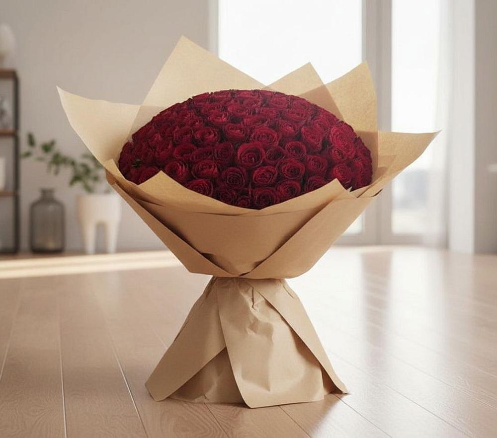 Букет 101 Красная роза в Борисоглебске