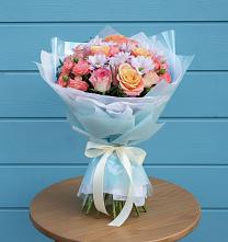 Букет цветов из:  Хризантемы и Розы в Борисоглебске