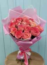 Букет 15 Розовых роз Равель в Борисоглебске