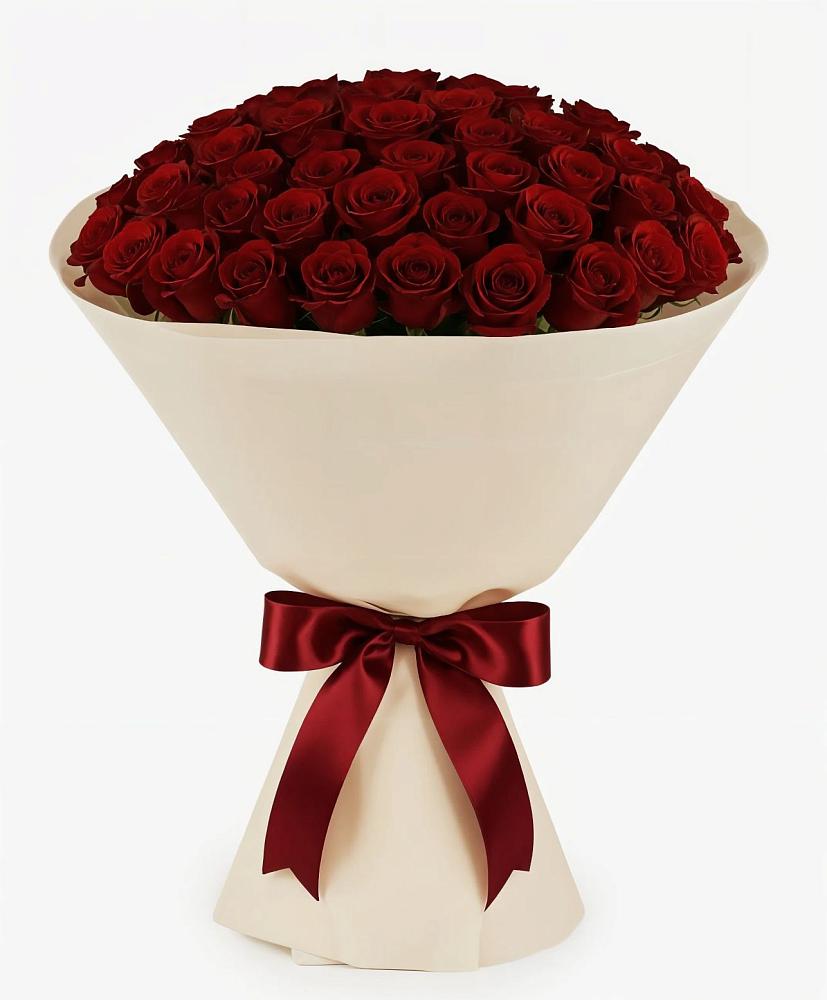 Букет 101 Бордовая роза Блэк Бакарра в Борисоглебске